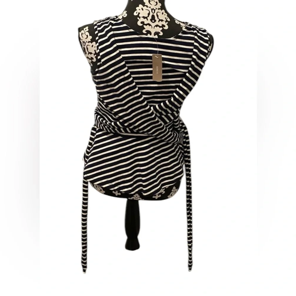 J.Crew Striped Peplum top NWT